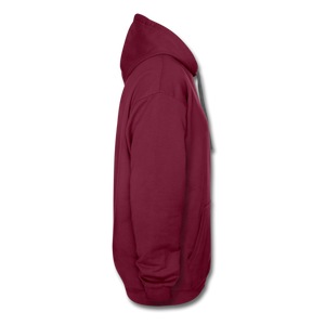 Unisex Hoodie Bordeaux-rød/Antrasitt - Backprint