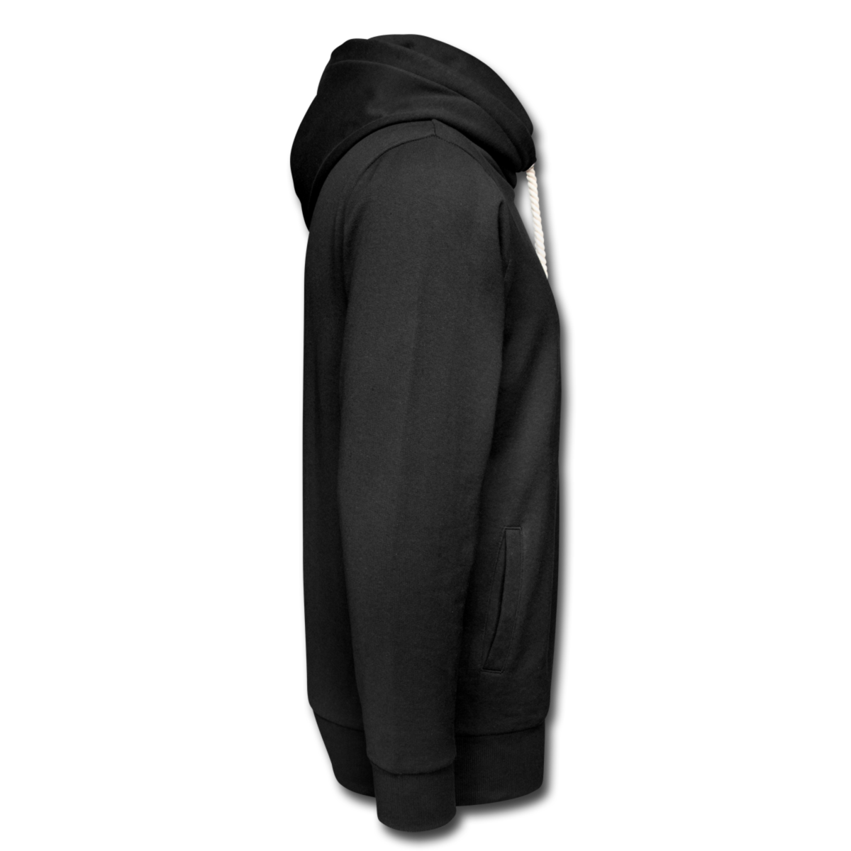 Unisex Hoodie med sjalkrage Svart Backprint